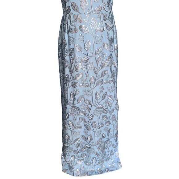 JS Collections Julia Cap Sleeve Sequin Column Gown- Size L - Picture 7 of 12